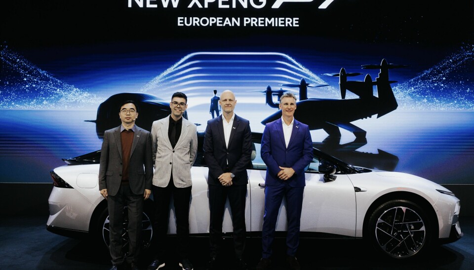 Simon (second from left) with the P7+ at Brussels 2026