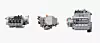 Three compact engine modules displayed side by side on a white background.
