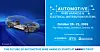 Blue promotional poster for an automotive wire harness and electrical distribution systems conference in Detroit.