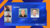 Webinar presentation slide with four speaker headshots, a blue background and the ams OSRAM logo.