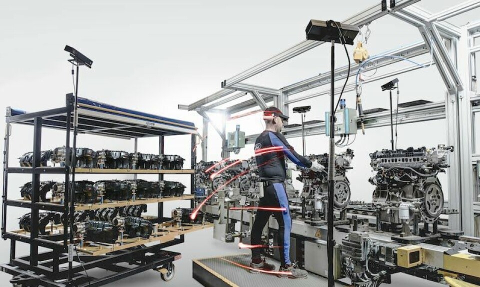 Augmented assistance Ford is hoping to improve workstation design using data gathered from workers wearing suits equipped with body tracking technology at its engine assembly plant in Valencia, Spain