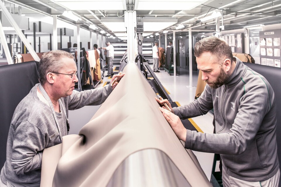 The leather hides come from Italian supplier Pasubio and are carefully scrutinised for flaws Bentley leather scrutiny
