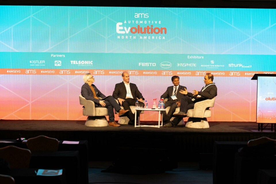 (From L-R) Nick Holt, Fernando Bera, Raj Sohmshetty, and Sanjay Ahire,Smart factory roadmaps – setting the right systems and talent for future success