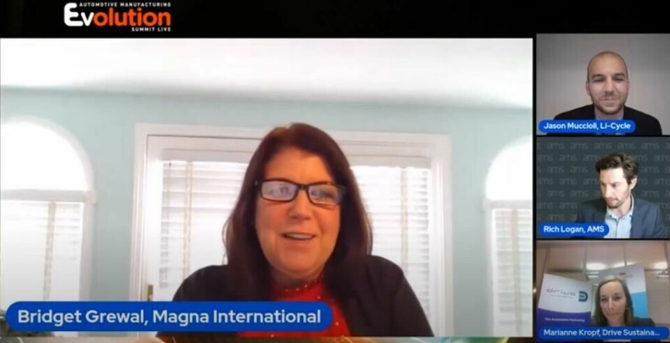 End-to-end sustainability: accelerating to zero emissions and the circular economy Bridget Grewal, Magna,