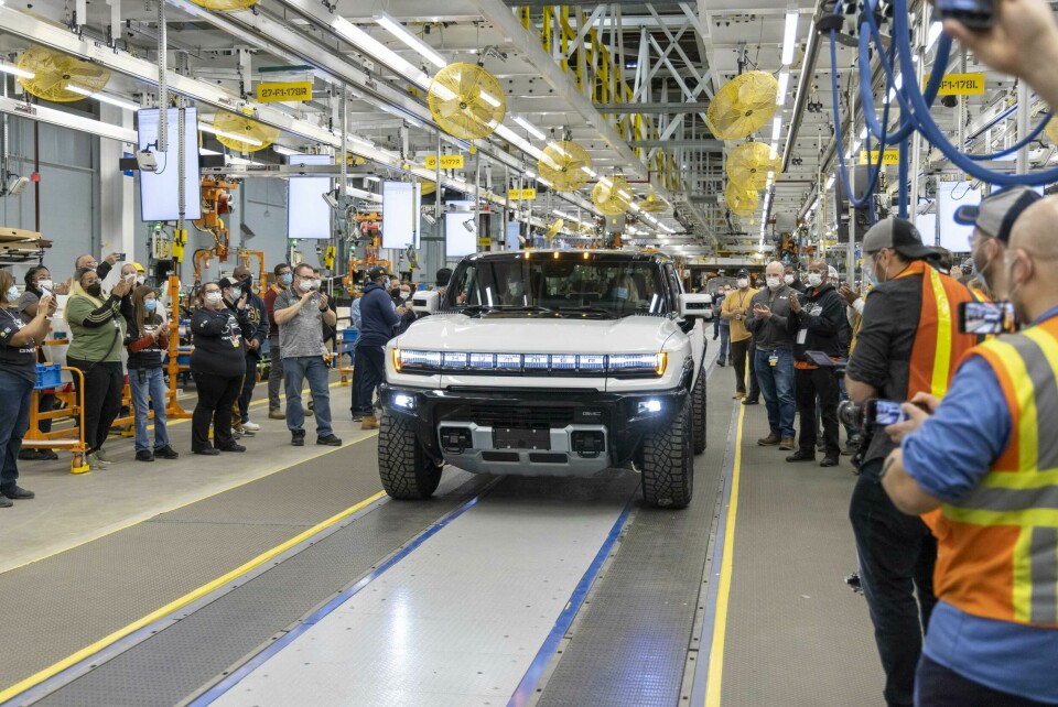 The first 2022 GMC HUMMER EV Pickup Edition 1 exits Factory ZERO in Detroit and Hamtramck, Michigan GMC EV Hummer production Hamtramck