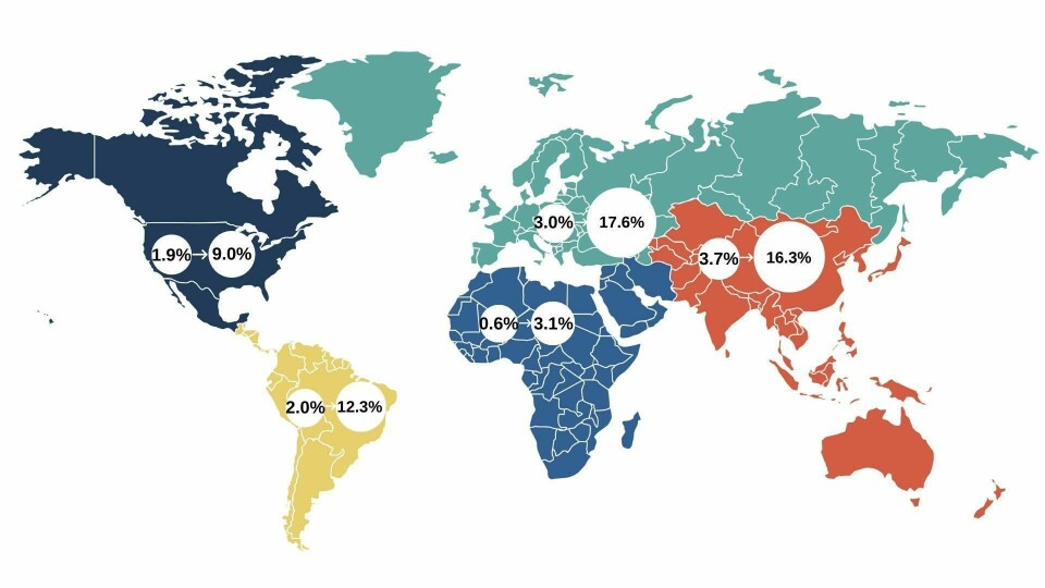 Regional electric vehicle powertrain marketshare forecast by region – 2020 vs 2030For a full forecast on global and regional powertrain to 2030 download our full report here For a full forecast on global and regional powertrain to 2030 download our full report here