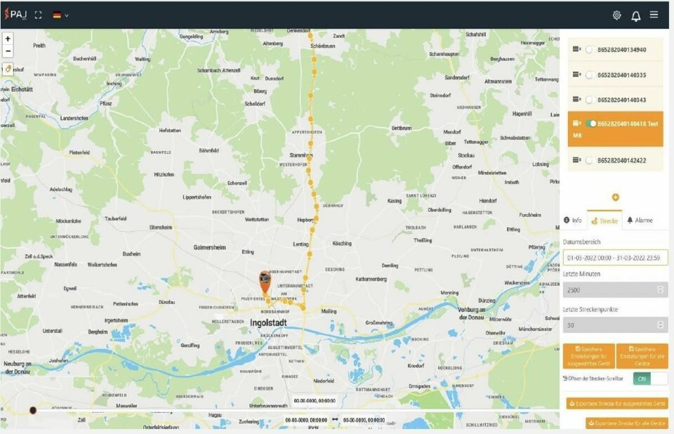 Tracking tooling partsUsing a small device with a sim card, Audi can track the real-time location of critical parts across Europe Tracking tooling parts
