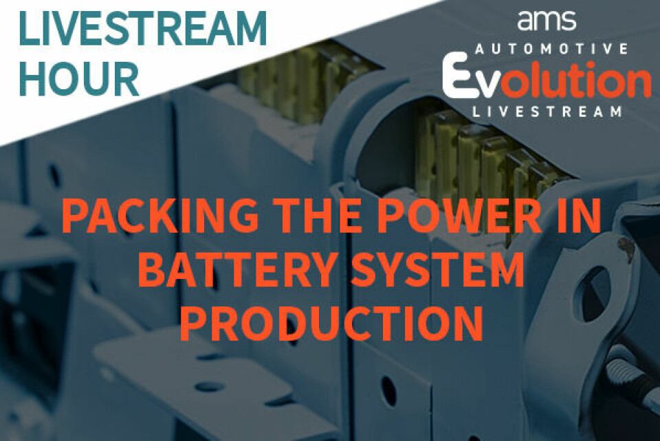 Watch: Packing the power in battery system production AMS Evolution Livestream Packing the power in battery production