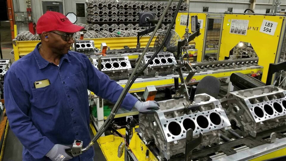 GM invests $918m in four US powertrain production facilities Bill-Hughes-maching-blocks-Defiance-Casting-Operations