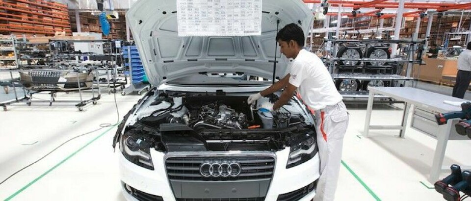 A race for third place Audi A4 production in Aurangabad, India