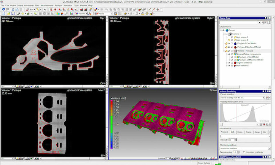 CT scrutiny The software system Volume Graphics transforms the initially “flat” slices generated by the CT system into much richer 3D imagery