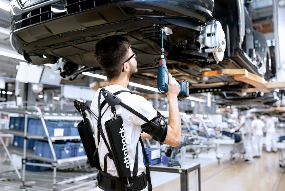 The study covers two devices, the Paexo from Ottobock (pictured) and the Skelex 360 from Skelex Audi exoskeleton 4