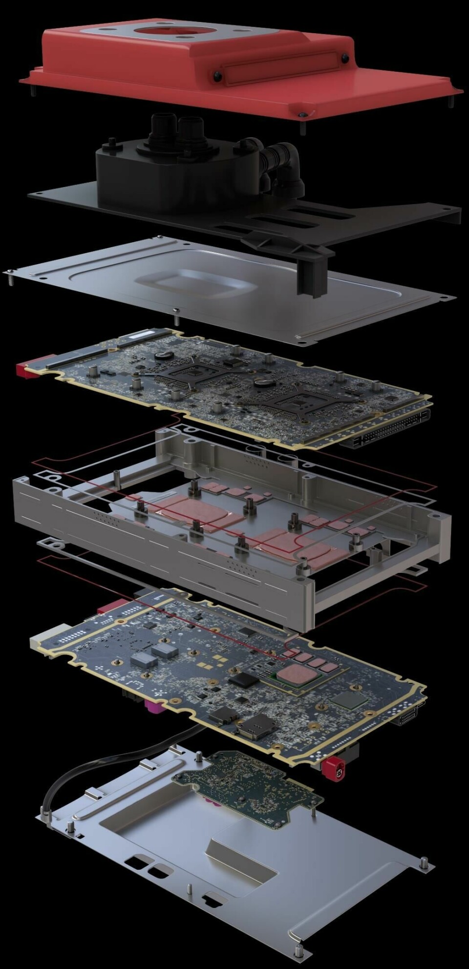 The solution improves heat dissipation between automotive electronics and cooling components The solution improves heat dissipation between automotive electronics and cooling components