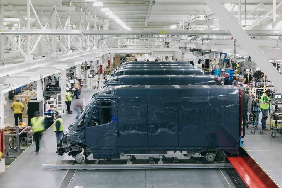 Rivian’s EDV is a purpose-built commercial vehicle developed in partnership with Amazon for last-mile deliveries Rivan EDV production