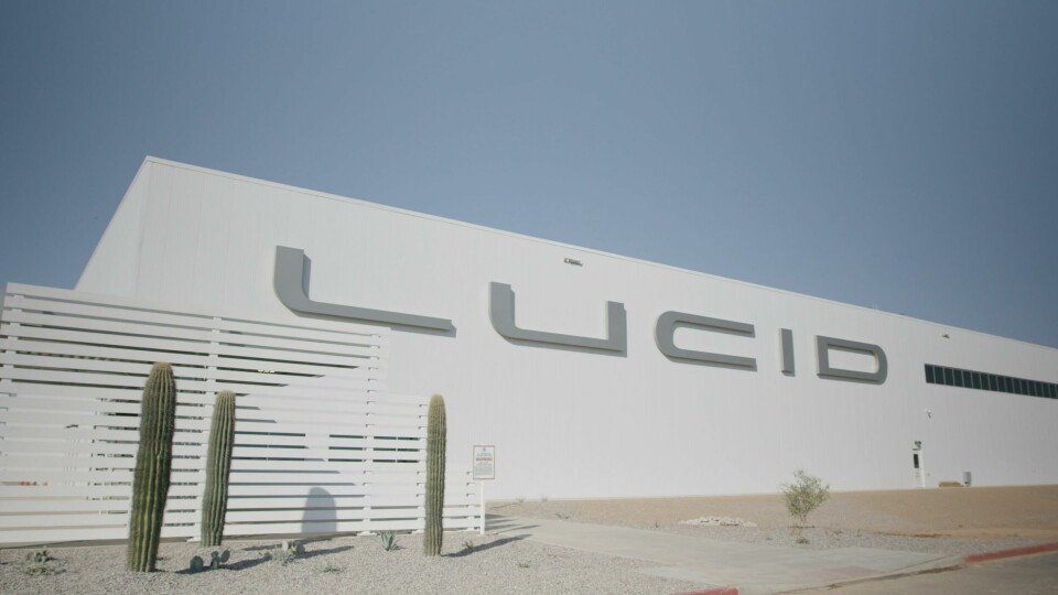 Lucid Factory EntranceA massive expansion of the new AMP-1 facility is already in the works Lucid Factory Entrance