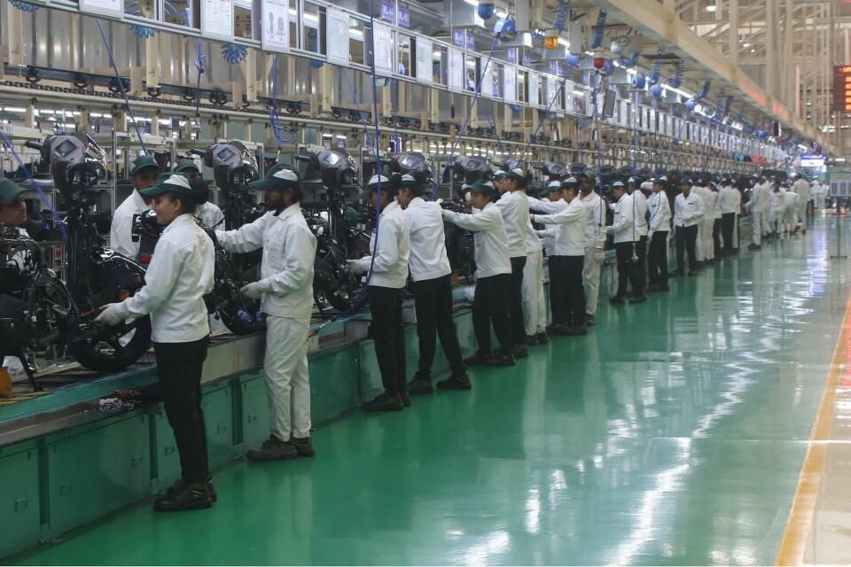 Motorcycle production line in HMSI Fourth Plant Motorcycle production line in HMSI Fourth Plant
