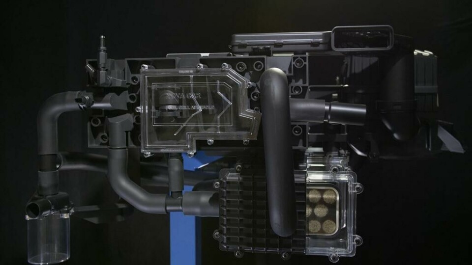 Novares says its plastic fuel cell stack endplates offer a weight reduction of 35% compared to aluminium parts NCX-GM-Plastic-Fuell-Cell