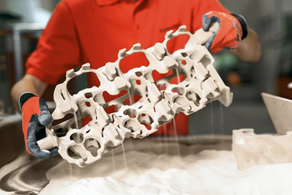 Additive manufacturing: Supporting sustainable production Voxeljet water jacket core, printed in sand