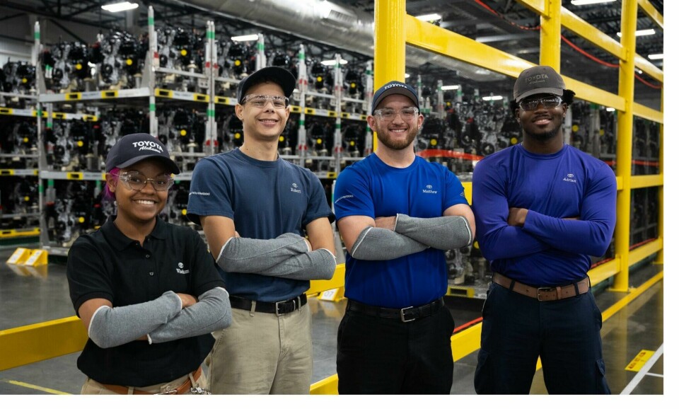In 2023 the Alabama plant achieved record production by manufacturing over 777,000 engines for Toyota vehicles across North America 2024_TMMAL_2.4TTeamMembers-2048x1229