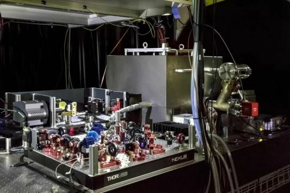 Experimental setup of an ion trap quantum processor at the Johannes Gutenberg University Mainz. (Image- Thomas Klink) Experimental setup of an ion trap quantum processor at the Johannes Gutenberg University Mainz. (Image- Thomas Klink)