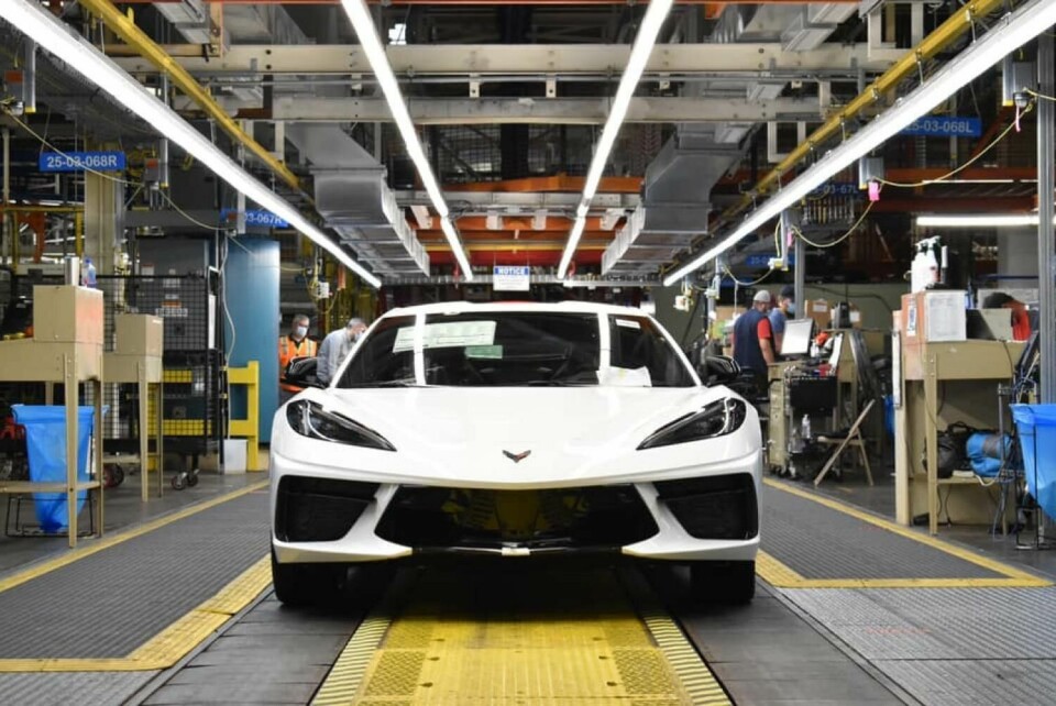 GM restarts Corvette assembly after supply shortage Corvette C8 Bowling Green Assembly line