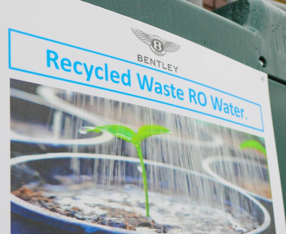 Bentley’s new treatment system captures paintshop waste water and recycles it for factory floor cleaning and ground maintenance Bentley Reverse osmosis 1.jpg
