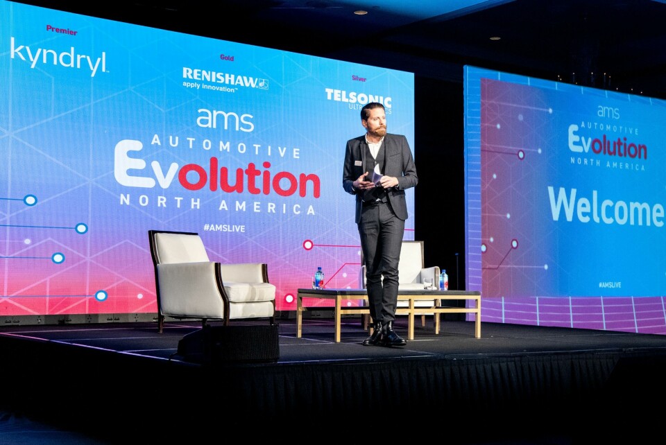 Editor-in-Chief Christopher Ludwig opens the AMS Automotive Evolution North America 2023 event Chris Ludwig