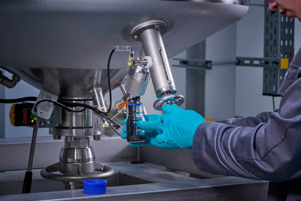 The dosing and mixing stage of the cell manufacturing process is highly technical and precise, with the ‘slurry’ taken for analysis before use P90528874_lowRes_dosing-and-mixing-sa