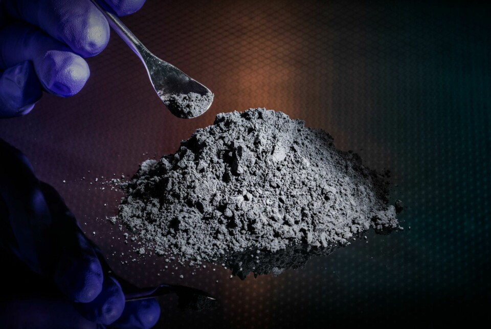Mitra Chem’s next-generation, iron-based cathode active material at its research and development lab in Mountain View, California. (Photo by Karl Nielsen for General Motors) Mitra Chem's next-generation, iron-based cathode active material at its research and development lab in Mountain View, California. (Photo by Karl Nielsen for General Motors)