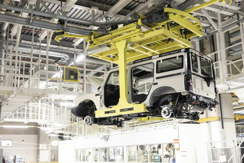 Switching from making light city cars to the larger, heavier Grenadier required structural reinforcements to the overhead gantries and lifts INEOS Automotive - Hambach General Assembly 5-2