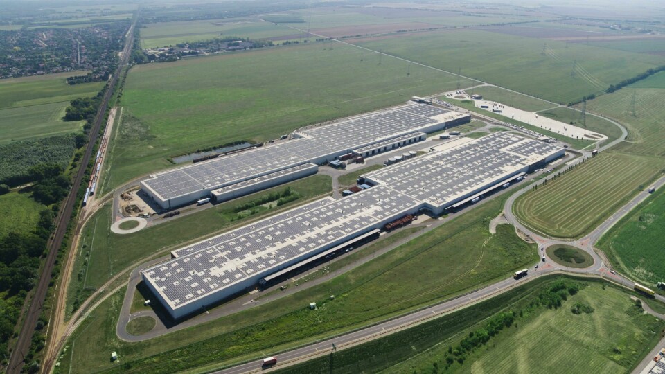 Solar panels installed on Audi Gyor Logistics halls Audi Gyor Logistics halls