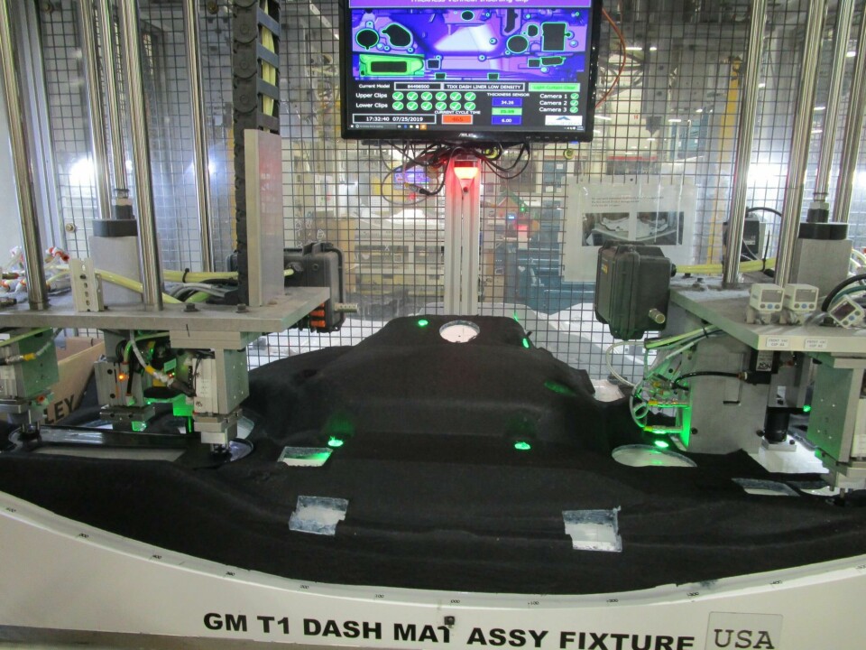 The GM full size truck dash insulator in its final stage of assembly at Auria’s Sidney, Ohio plant IMG_0467