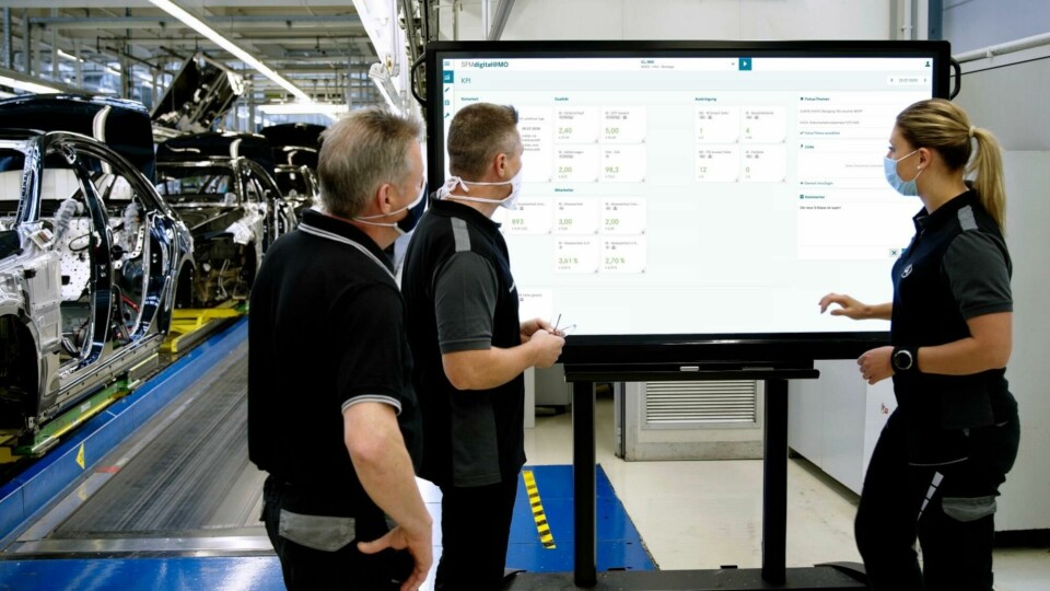 The Quality Live quality management system, (part of MO360) provides press-button access to the live status of each individual vehicle 20C0418_003