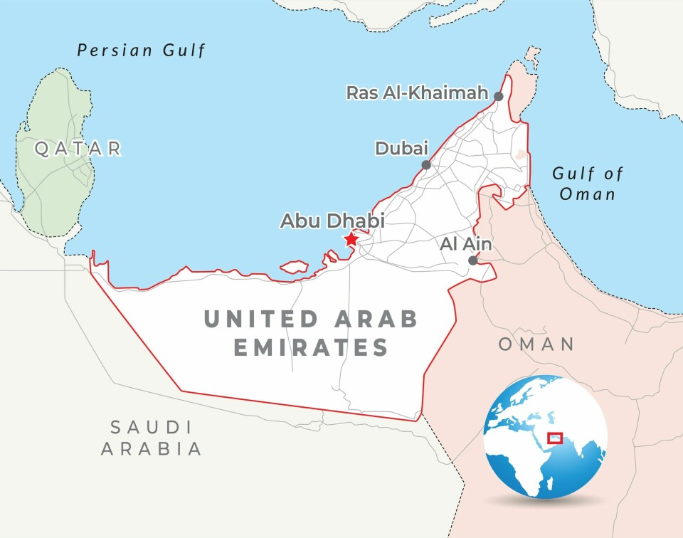 Lars Carlstrom believes that among other things, the UAE offers many strategic regional benefits for electrification as opposed to the USA and Europe Map of United Arab Emirates (UAE)