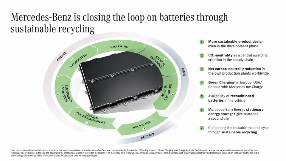 Mercedes says it has taken a holistic approach to the circularity of battery systems Mercedes says it has taken a holistic approach to the circularity of battery systems