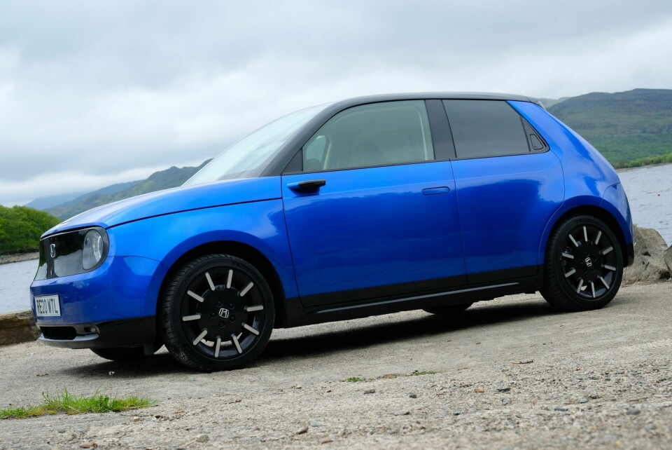The shape of things to come? AFS predicts Honda could go from zero BEVs in North America today to No. 1 selling electric brand by 2029 (Pictured: The Honda e all-electric hatchback sold in Japan and Europe) Honda e HERO