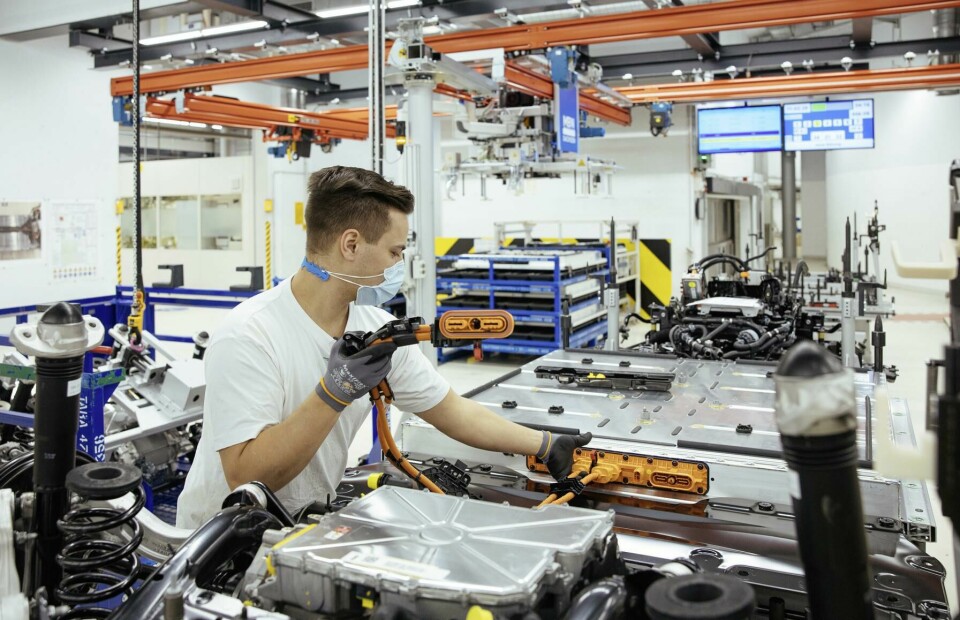 Battery pre-assembly in the VW ID.3 Factory in Dresden Battery pre-assembly VW Dresden