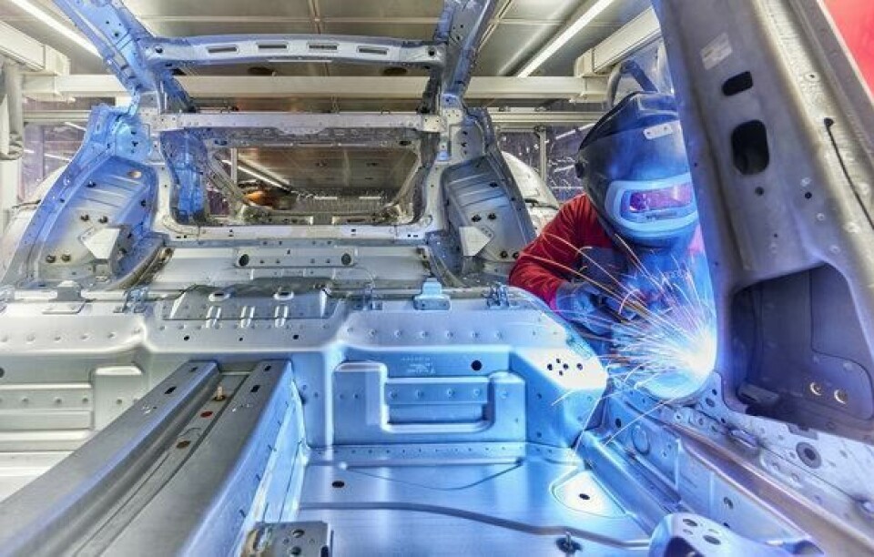 The body shop of the Audi e-tron GT at Böllinger Höfe The body shop of the Audi e-tron GT at Böllinger Höfe