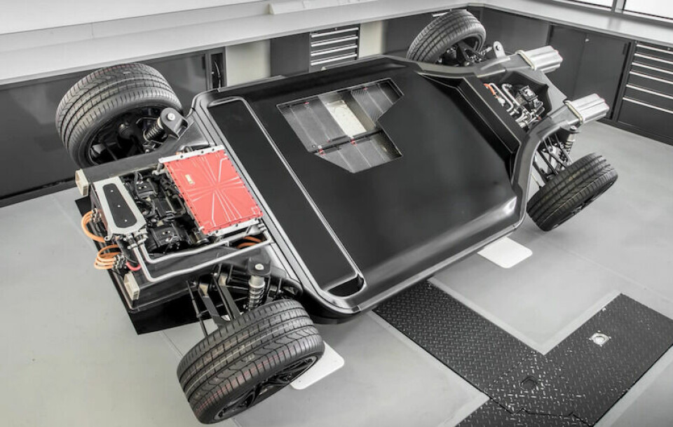 Grid reference Williams concept uses a 2800mm wheelbase to help provide for an energy capacity of 80kWh
