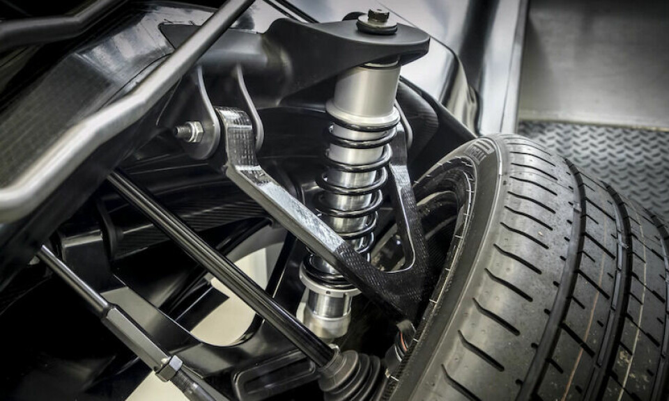 Grid reference Wishbones are assembled using a technique Williams calls Racetrak