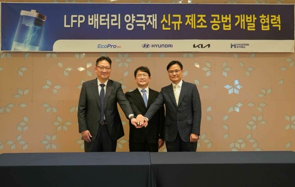 (L to R) Hee-Joong Im (Hyundai Steel), Junwon Suh (EcoPro BM), and Soonjoon Jung (Hyundai Motor & Kia) are key figures in the project (L to R) Hee-Joong Im (Hyundai Steel), Junwon Suh (EcoPro BM), and Soonjoon Jung (Hyundai Motor & Kia) are key figures in the project