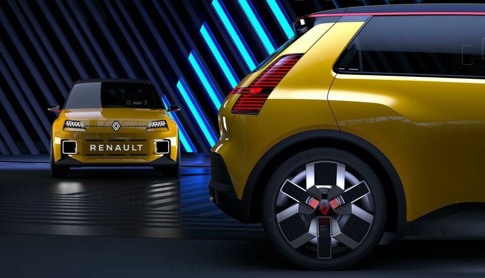 Prototype of Renault 5 EV which the automaker has confirmed it will produce. Renault 5 Prototype - ext front and rear side (detail)