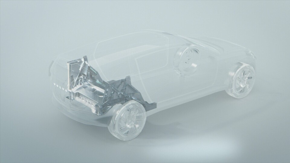Megacasting the rear floor sectionVolvo Cars will use megacasting for the rear floor section of a new EV platform as this part of the body contains many parts related to seating, suspension and powertrain configurations Volvo_Mega_casting rear