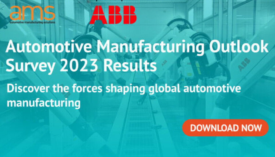 We want your expert opinion. Take part in the AMS-ABB Automotive Manufacturing Outlook Survey 2023 AMS & ABB Automotive Manufacturing Outlook Survey 2023 results: A positive outlook despite evolving challenges