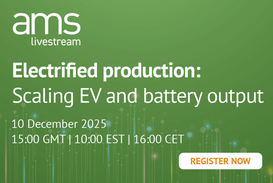 Don't miss the livestream - Electrified production: Scaling EV and battery output