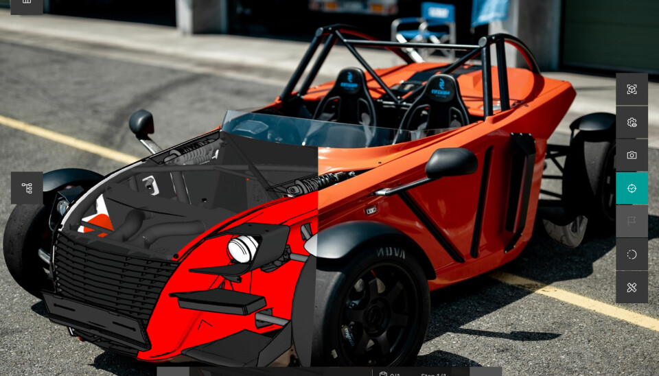 Twyn projects CAD data directly onto physical components, enabling rapid comparison between design intent and real-world parts AR overlays accelerate vehicle inspection